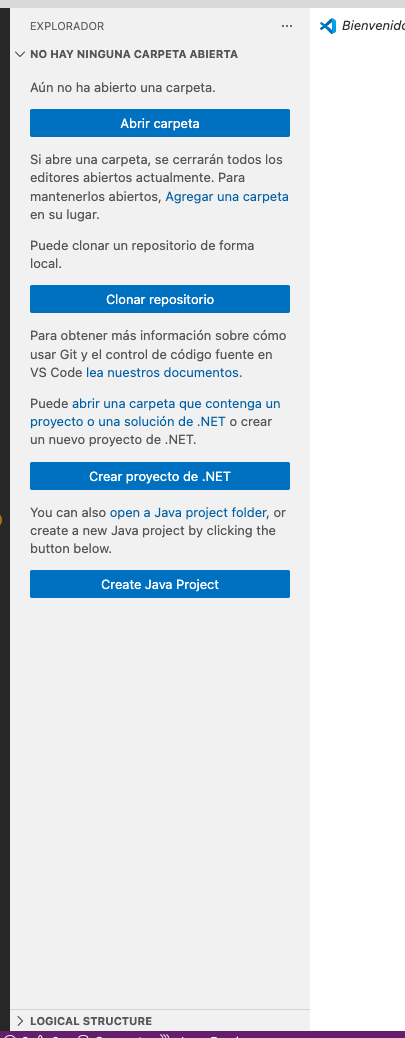 Paso 1. Seleccionar "Create Java Project"