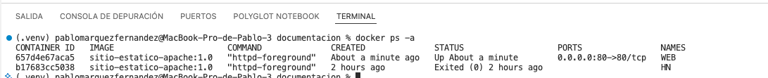 docker ps -a
